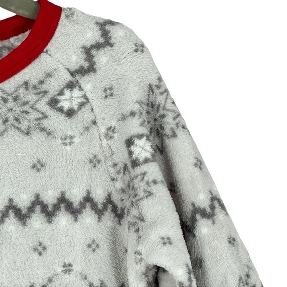 Family Pjs Kids Unisex Zip Up One Piece Sleeper Winter Fairisle Size 6-7 - Picture 6 of 11